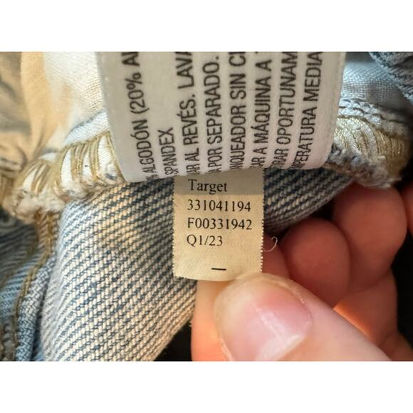 Wild Fable Super High Rise Straight Jeans Womens 8 Light Wash Distressed Denim - Picture 9 of 9